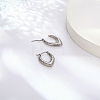 304 Stainless Steel Hoop Earrings AJ0524-2-2