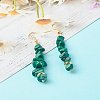 Natural Mixed Chip Gemstone Dangle Earring EJEW-JE04561-3