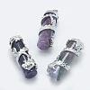 Natural Amethyst Pendants G-O163-E11-1