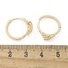 Brass Clear Cubic Zirconia Hoop Earrings EJEW-Q014-14G-3