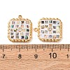 304 Stainless Steel Enamel Pendants STAS-F352-04A-01-3