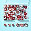 40Pcs 20 Styles Resin & Glass European Beads RPDL-FS0001-03-7