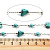 Handmade Nuggets Synthetic Turquoise Beaded Chains CHS-P019-06G-B-3