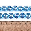 Electroplate Transparent Glass Beads Strands EGLA-ZX001-01A-06-4
