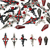 24Pcs 6 Styles Alloy Enamel Pendants ENAM-TA0001-56-1