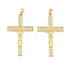 Easter Brass Micro Pave Clear Cubic Zirconia Pendants CU-CBABDE1-03G-1