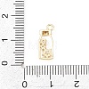 Brass Micro Pave Clear Cubic Zirconia Pendants KK-D225-02G-3