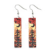 Wood Dangle Earrings WG80B52-01-2