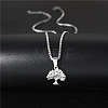304 Stainless Steel Tree of Life Pendant Box Chain Necklaces for Women WG20AFF-01-1