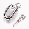 Tarnish Resistant 304 Stainless Steel Box Clasps LS-STAS-G071-49P-3