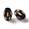 Schima Wood Carved European Beads WD-CBACBB7-01B-2