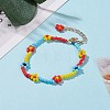 Glass Seed Beads Beaded Bracelets BJEW-JB05907-4