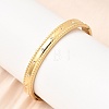 304 Stainless Steel Rhinestone Hinged Bangles for Women BJEW-B168-16G-1