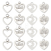 16Pcs 4 Style 304 Stainless Steel Charms STAS-DC0005-46-1