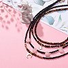 4Pcs 4 Style Brass Moon & Star Pendant Necklaces Set NJEW-JN04019-2