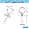 20Pcs 925 Sterling Silver Cup Pearl Peg Bails Pin Pendants STER-BBC0007-64S-01-2