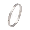 Engraved 304 Stainless Steel Hinged Bangles for Women BJEW-K307-01P-2