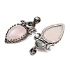 Natural Rose Quartz Pendants GG-CBACC2B-05AS-04-2