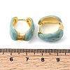Brass Enamel Hoop Earrings EJEW-P333-06G-7