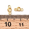 Flat Round Brass Rhinestone Connecter Settings KK-P340-06A-G-3