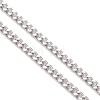 304 Stainless Steel Curb Chain Slider Bracelet Making AJEW-JB01524-02-3