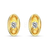 925 Sterling Silver Micro Pave Clear Cubic Zirconia Stud Earrings EJEW-K301-01MG-2