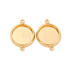Brass Connector Cabochon Settings KK-F898-21B-G-1