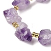 Electroplated Raw Rough Natural Amethyst Beads Strands G-Z131-J02-06-4