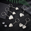 6Pcs 3 Styles Stainless Steel Pattern Locket Pendant Keychains KEYC-ME0001-17A-4