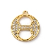 Rack Plating Brass Micro Pave Cubic Zirconia Pendant KK-H449-76G-08-1