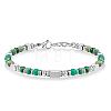 Adjustable 304 Stainless Steel Gemstone Beaded Bracelets FS-WG23DE2-03-1