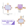 10Pcs 5 Colors Glass Connector Charms GLAA-HY0001-11-2