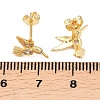 Bird Brass Micro Pave Clear Cubic Zirconia Stud Earrings EJEW-Z159-02G-5