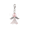 2Pcs 2 Colors Wedding Season Angel Glass Pearl & Acrylic Pendant Decorations HJEW-JM01920-4