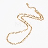 Brass Cable Chain Necklaces NJEW-H206-11G-2