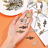 40Pcs 4 Colors Snake Alloy Pendants TIBEP-SC0001-82-3