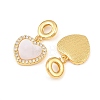 Brass Micro Pave Clear Cubic Zirconia European Charms KK-Z140-26G-2