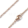 Ion Plating(IP) 304 Stainless Steel Cable Chain Necklace for Men Women NJEW-K245-024C-2