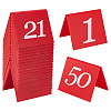 50Pcs Numbers 1~50 Acrylic Table Signs AJEW-OC0015-46-1