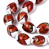 Handmade Gold Sand Lampwork Beads Strands LAMP-Q041-09F-3