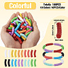  100Pcs 10 Colors Opaque Acrylic Beads OACR-TA0001-22-11