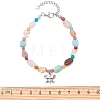 Butterfly Alloy Charm Bracelets BJEW-JB14021-4