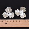 3-Petal Flower ABS Plastic Imitation Pearl Bead Caps X-OACR-R016-05-4