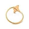 Ion Plating(IP) 201 Stainless Steel Double Whale Tail Finger Ring for Women RJEW-G266-11G-2