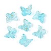 Transparent Spray Painted Glass Charms LS-GLAA-T016-22B-1