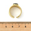 Paua Shell Round 304 Stainless Steel Cuff Open Rings for Women RJEW-JR01070-6