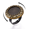 Adjustable Alloy & Iron Bezel Cup Ring Base with Rotatable Tray MAK-T012-05AB-4