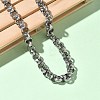 7MM 304 Stainless Steel Rolo Chain Necklaces for Women Men NJEW-Z115-01P-2