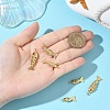 6Pcs 3 Styles Brass Micro Pave Clear Cubic Zirconia Pendants KK-YW0003-97-3