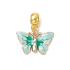 Alloy Enamel Butterfly European Dangle Charms PALLOY-JF03877-3